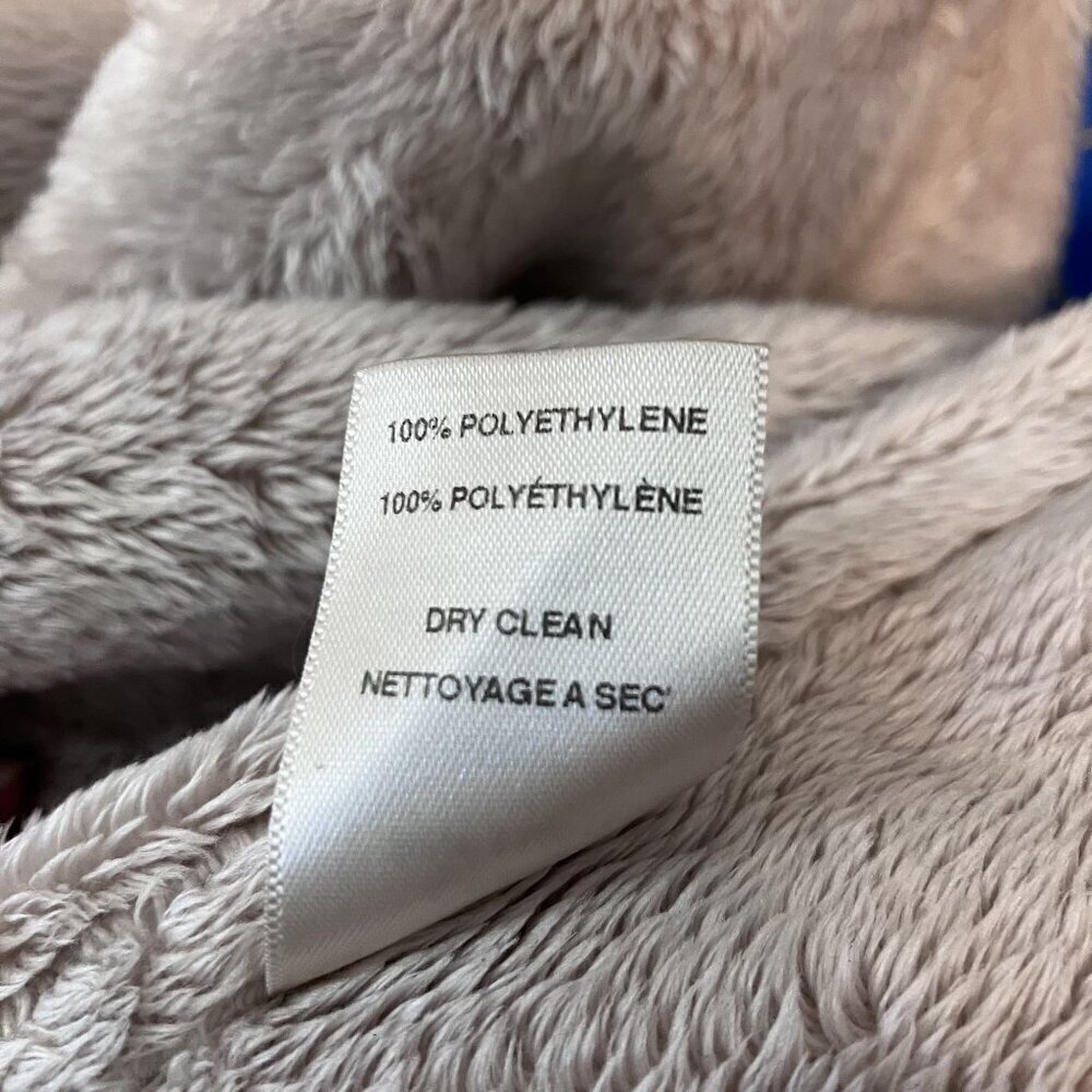 Amadi Anthropologie Soft Gray/Cream Draped Kady Sherpa Open Front Vest Size S - Picture 10 of 10